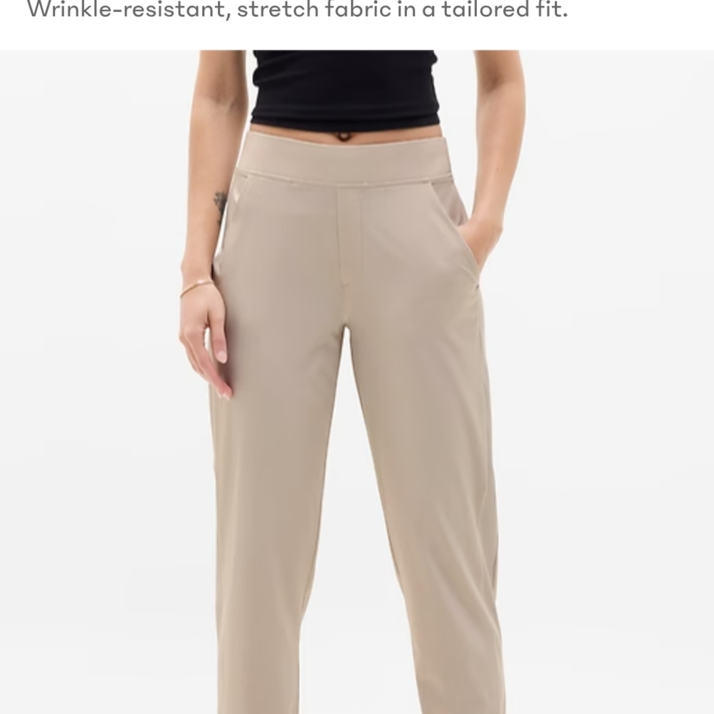 Athleta Brooklyn Mid Rise Ankle Pant In Burgundy - Picture 6 of 7